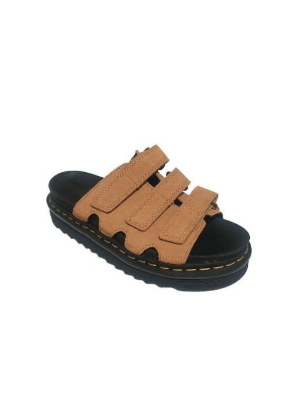 Dr Martens Raine Slide Zebrilus Suede Leather Sandals Womens 10 EU 42 Tan Shoes